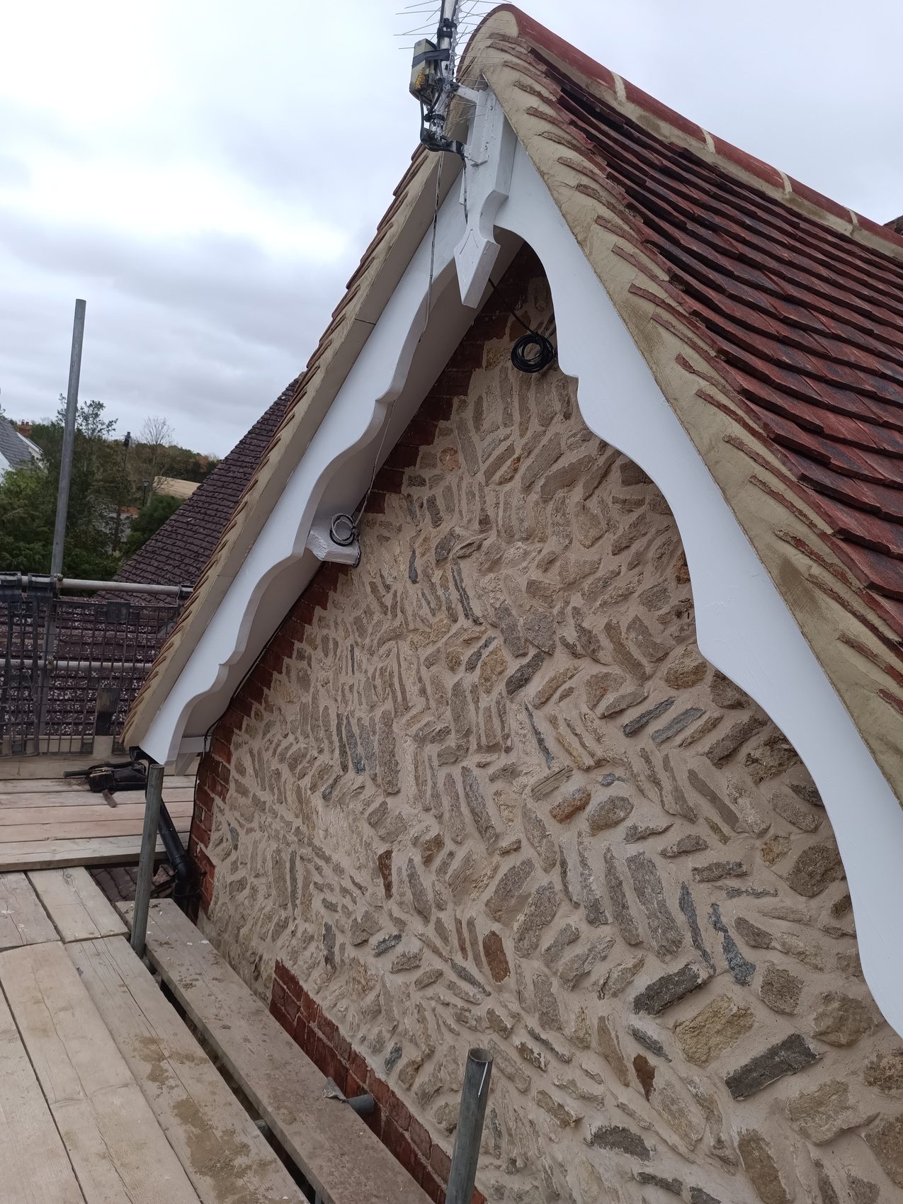 New decorative fascia and soffit fitted to the gable verge
